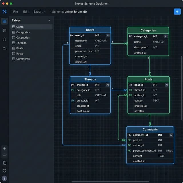 Online Forum Database Architecture